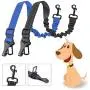 Dog Seat Belt, 2 Packs 3-in-1 Car Harness for Dogs Adjustable Safety Seatbelt for Car Durable Nylon Reflective Bungee Fabric Tether with Clip Hook Latch & Buckle Dog Seat Belt, 2 Packs 3-in-1 Car Harness for Dogs Adjustable Safety Seatbelt for Car Durable Nylon Reflective Bungee Fabric Tether with Clip Hook Latch & Buckle
