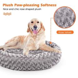 Beewarm Comfortable Cuddler Dog and Cat Bed Oval (24/32) - Lifetime Replacement - Washable Ultra Soft Cushion Bed