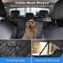 Dog Car Seat Cover for Back Seat, HIPPIH Dog Seat Covers for Cars Back Seat, Waterproof & Nonslip Pet Car Seat Covers Backseat with Mesh Window, Dog Hammock for Car Backseat with Storage Pocket