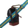 bellerata Poop Bag Holder for Leash with One Free Roll of Compostable Poop Bag, Cute Backpack Shape Dog Poop Bag Dispenser, Canvas with PU Leather & Metal Carabiner Clip