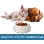 None branded Ceramic Cat Bowls Dog Bowl Cat Food Water Bowls with Retro Emboss Pattern, Heavyweight Cat Dish Dog Feeding Bowls