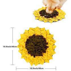 Liakk Snuffle Mat for Dogs, Dog Feeding Mat, Dog Puzzle Toys, for Encourgaing Natural Foraging Skills for Cats Dogs (Sunflower)