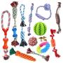 SZSMART Dog Rope Toy for Puppy Teething, Indestructible Dog Toys for Aggressive Chewers, 12pcs Puppy Interactive Braided Rope Toys Set, Puppies Chew Toys for Boredom Chew Teething Tug of War