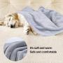 FEBSNOW Dog Bed Mat, Soft Crate Pad with Premium Dog Blanket, Washable Dog Crate Bed for Large Medium Small Dogs Cat Beds（Silver Gray）