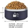 CtilFelix Dog Bowl Stainless Steel Dog Water Bowl Non-Slip Dog Food Bowl Large Portable Pet Feeder Bowl for Medium Large Dogs Cats Deep Holds 64 Ounce Navy