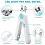 Electric Dog Nail Grinder & Cat Nail Clippers with Light, 2 Speed Rechargeable Pet Trimmer Pet Nail Trimmer, Painless Grooming & Smoothing for Small Medium Large Dogs & Cats Electric Dog Nail Grinder & Cat Nail Clippers with Light, 2 Speed Rechargeable Pet Trimmer Pet Nail Trimmer, Painless Grooming & Smoothing for Small Medium Large Dogs & Cats