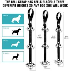 DOYOO 2 Pack Dog Doorbells for Dog Training Adjustable Door Bell Premium Quality - 7 Extra Large Loud 1.4'' DoorBells for Puppy with Collapsible Travel Pet Cat Dog Bowl
