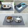 Joytale Dog Cat Food Mat, Large (21'' x 14'') or Medium (18.5'' x 12'') Silicone Waterproof Pet Bowl Mat, Non Slip Pet Bowl Mats Placemats