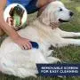 Bonza Cat and Dog Massage Brush, Easy to Clean Dog Bath Brush with Removable Screen, Soft Silicone Bristles are Gentle on Your Pet. Brushing for Medium to Long Haired Dogs and Cats