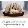Furhaven Pet - Plush Ergonomic Orthopedic Foam Mattress Dog Bed, Round Snuggery Hooded Dog Bed, and ThermaNAP Self-Warming Quilted Cat Bed Pad for Dogs and Cats - Multiple Styles, Sizes, and Colors