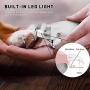 Youmi Led Dog Nail Clippers,Cat Nail Clipper Avoid Over-Cutting,Nail Clipper for Dogs,Pet Grooming Nail Care Tool for Trimming Cats&Dogs Nails&Claws,Safe to Your Furry Friend