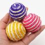 Pudwy Random Color Cat Play Toy Straw Cat Pet Rope Weave Ball Forecast Ball Pet Ball Product Pet Toys