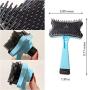 D&Z Pet Grooming Tools for Cats and Dogs with Medium to Long Hair, Dual Sided 9X17 Teeth Rake, Comb and Brush Plus Zipper Bag kit, Gently and Safe Removes Loose Hair, Eliminates Tangles, Knots.