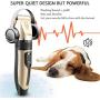 Dog Clippers Grooming Kit, Electric Pet Clipper Low Noise Rechargeable Cordless Pet Hair Trimmer for Dogs Cats Pets, Quiet, Washable, with LED Display