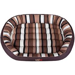 Hobbydog XL OWABRP6 Dog Bed Oval L 87 x 68 cm Red Codura, XL, Brown, 3.9 kg