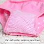 PETCARE 2 Pcs Dog Diapers Female Physiological Pants Pet Reusable Washable Dog Period Diapers Cute Cotton Dog Underwear with Pink/Blue Bows for Cat Puppy Small Dogs