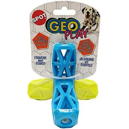 SPOT Geo Play Dual Texture Dog Toy Jack SPOT Geo Play Dual Texture Dog Toy Jack