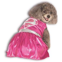 Rubies Costume DC Heroes and Villains Collection Pet Costume-Pink Supergirl