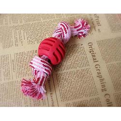 Pet Toys Great 3 PCS Pet Dog Toys Chew Teeth Clean Outdoor Traning Fun Playing Rope Ball(Blue) (Color : Red)