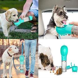 Dog Water Bottle for Walking and Traveling, Upgraded 4 in 1 Portable Water Bottle for Dog and Rabbit, Leak Proof Pet Water Dispenser Bottle for Hiking and Outdoor