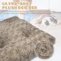 SIWA MARY Dog Bed Crate Pad Mat 30/36/42 in Anti Slip Washable Mattress Pets Kennel Pad for Large Medium Small Dogs Sleeping