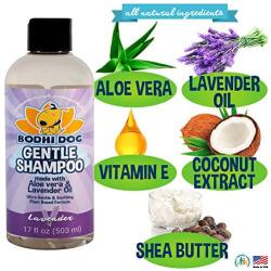 Premium Soothing Gentle Puppy Dog Shampoo | Aloe Vera and Lavender Oil | All Natural Moisturizing Pet Wash for Puppies, Dogs and Cats - Made in USA - 1 Bottle 17oz (503ml)