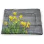 DayDayFun Yellow Flower Pet Mat Abstract Frame Yellow Tulip and Blue Forget Me Knot Blooms Bouquets pet Bed for Crate Mustard Fern Green DayDayFun Yellow Flower Pet Mat Abstract Frame Yellow Tulip and Blue Forget Me Knot Blooms Bouquets pet Bed for Crate Mustard Fern Green