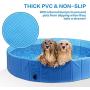 Pecute Dog Pool Foldable Dog Pet Bath Pool Dog Swimming Pool Portable PVC Pet Bathing Tub Children Ball Pits Kiddie Pool for Dogs Cats and Kids