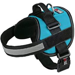 Dog Harness, Reflective No-Pull Adjustable Pet Vest with Handle for Hiking Walking, Training, Service and Outdoors - Breathable No - Choke Harness for Small, Medium or Large Dogs with Room for Patches