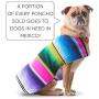 Handmade Dog Poncho from Mexican Serape Blanket - Dog Clothes - Coat - Costume - Sweater - Vest