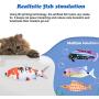 YYDS 30CM Electric Fish USB Charging Cat Toy, Realistic Plush Moving Fish Dancing Simulation Flexible Fish Pet Toy