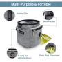 Nvcturne Dog Treat Pouch for Training, Pet Treat Bag for Easily Carry Pet Toys, Kibble, Treats, Hands-Free Puppy Training Pouch with Adjustable Waistband and Built-in Dog Waste Bag Dispenser