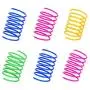 ISMARTEN Pet Wide Colorful Springs Cat Toys Plastic Coil Spiral Springs for Cat Kitten Pets 60 Pack (Random Color)