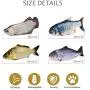 ZHMCJL Moving Cat Kicker Fish Toy,Realistic Flopping Fish,Wiggle Fish Catnip Toys,Motion Kitten Toy,Cat Exercise,Funny Interactive Pets Pillow Chew Bite Kick Supplies for Cat Kitten Kitty (Catfish)