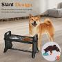 Pawaboo Elevated Dog Bowls, Adjustable to 4 Heights Stainless Steel Dog Dish Bowls, Removable Raised Stand No Spill Pet Food Water Feeding Bowls for Small Medium Dogs Cats, Home & Outdoor Use