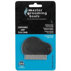 Master Grooming Tools Contoured Grip Flea Combs — Ergonomic Combs for Removing Fleas