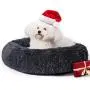 COOLBEBE Dog Bed Cat Bed Donut,Pet Bed Faux Fur Cuddler Round Comfortable for Small Medium Dogs, Extra Soft Velour Fabric Ultra Cozy Calming Bed, Grey, 26'' COOLBEBE Dog Bed Cat Bed Donut,Pet Bed Faux Fur Cuddler Round Comfortable for Small Medium Dogs, Extra Soft Velour Fabric Ultra Cozy Calming Bed, Grey, 26''