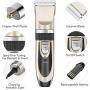 Dog Grooming Clippers Electric Dog Trimmer Shaver Clippers for Thick Coats Rechargeable Low Noise Cordless Puppy Grooming Kit for Large Small Dogs Cats Pet Animals