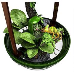 LAMEI Pet Water Dispenser- Reptile Automatic Water Circulation Dispenser, Water Feeder Drinking Fountain with Pump Landscaping