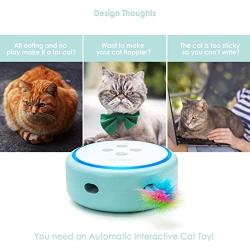 PETBIA Interactive Cat Toy Plus Cat Water Fountain, 84oz/2.5L Automatic Pet Water Fountain
