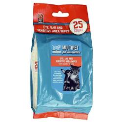 Multipet 68500 25 Count Groom Genie Sensitive Clean Pet Wipes Travel Size