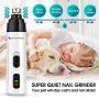 STÙNICK - Dog Nail Grinder for Small, Medium and Large Dogs - Gentle Portable Paws Grooming and Smoothing - Professional 2-Speed Electric Rechargeable Dog Toe Trimmer