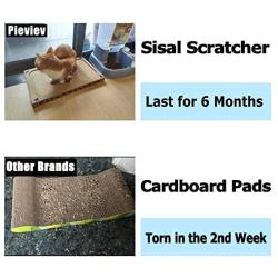 Pieviev Premium Cat Scratcher Cat Toys Sisal Cat Scratching Pad Extra Large No More Torn Cardborad Scattering Anti-Slip Backing & Catnip