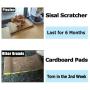 Pieviev Premium Cat Scratcher Cat Toys Sisal Cat Scratching Pad Extra Large No More Torn Cardborad Scattering Anti-Slip Backing & Catnip