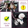 Lukovee Dog Car Seat Belt，2 Pack Headrest Restraint Seat Belt Straps, Dog Tether for Vehicle Adjustable Pet Safety Leads Elastic Bungee Backseat Leash for Dog Harness Collar Travel Daily Use