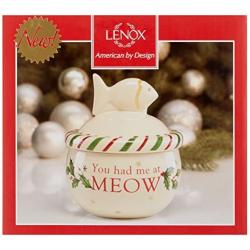 Lenox Holiday Cat Treat Jar