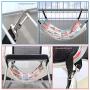 ComSaf Reversible Cat Hammock, Breathable Pet Cage Hammock with Adjustable Straps and Metal Hooks, Double-Sided Hanging Pet Hammock Bed for Cats, Ferret, Puppy, Other Small Animals, 22 x 19 inch