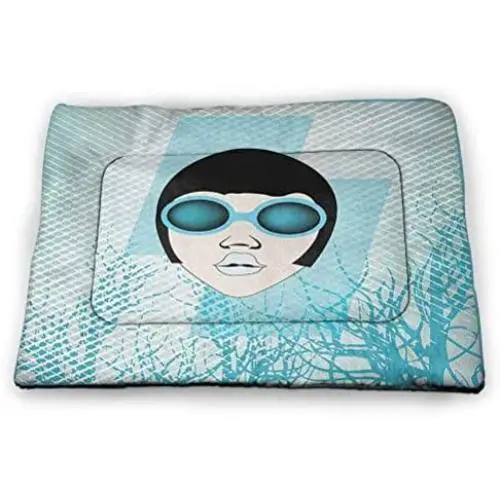 DayDayFun Indie Cute Pet Mat Hipster Portrait of Sitting Wild Wolf with Glasses Smart Casual Outfit Housebreaking Absorption Pads Baby Pink Black Burgundy DayDayFun Indie Cute Pet Mat Hipster Portrait of Sitting Wild Wolf with Glasses Smart Casual Outfit Housebreaking Absorption Pads Baby Pink Black Burgundy