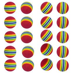 50 Pack Coloured Foam Cat Toys Balls Soft EVA Foam Rainbow Balls Interactive Cats Small Dogs Toys (1.5'')