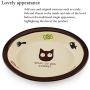 Cute Pet Bowl Oval Ceramic Cat Bowl Cat Feeding Bowls for Persian Cat and Exotic Shorthair Cat